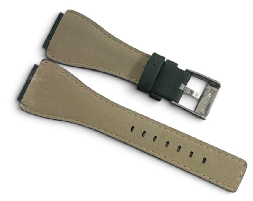 Green Color Bell Ross Crazy Horse Genuine Leather Watch Band Straps Men' 18mm
