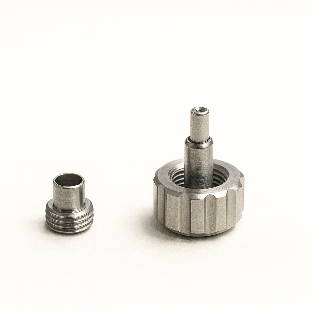 Silver Screw Crown | 6.3mm - Universal Fit | Luxury Watch Repair Part