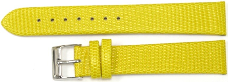 Watch Band Genuine Leather Yellow Lizard Grain Flat 24*18MM Excellent Quality