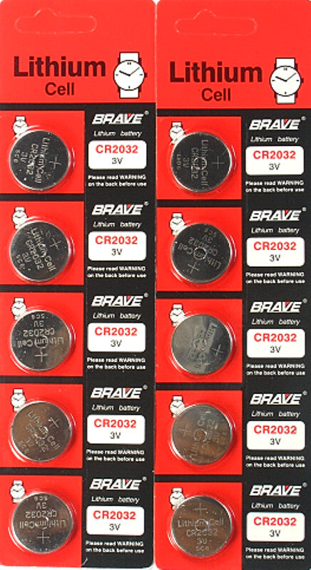 100 CR2032 Lithium Button Cell Batteries For Watches and Calculator
