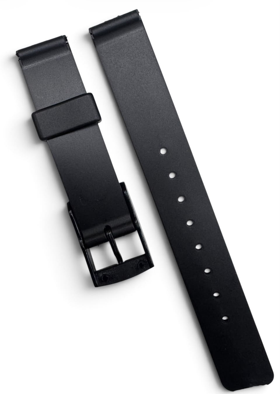 14MM PLASTIC PVC WATCH BAND BLACK & WHITE FISH SKELETON DESIGN