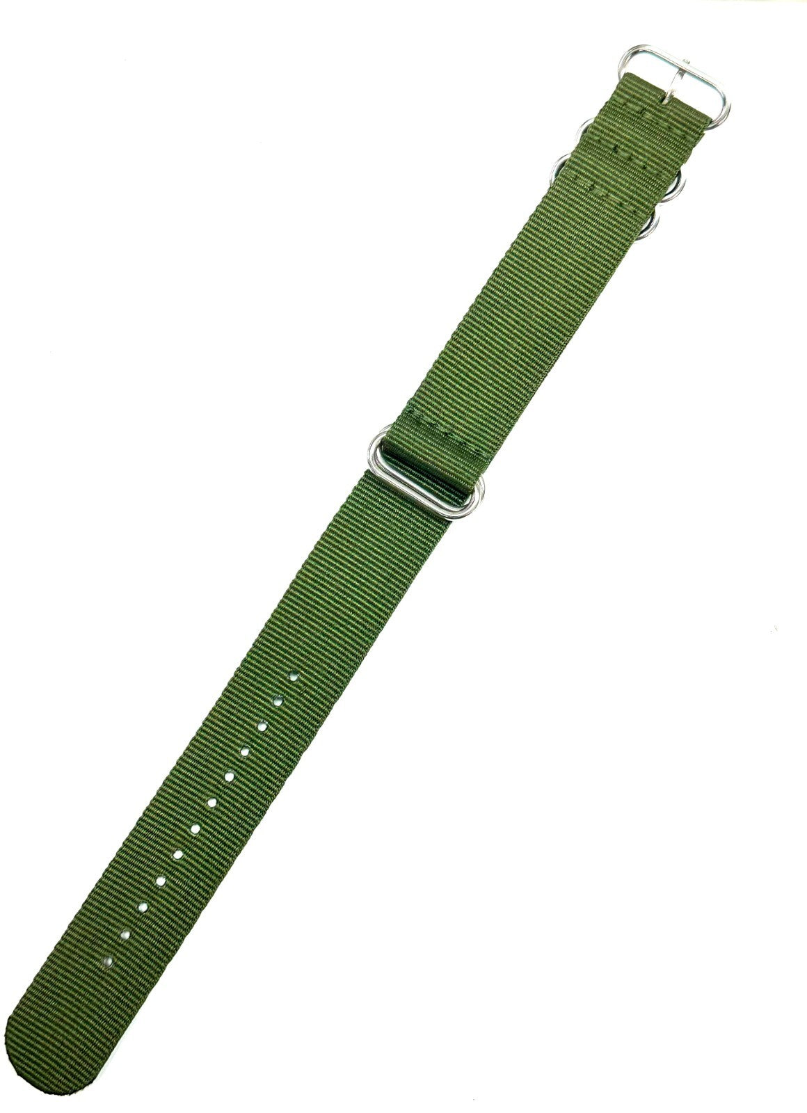 ONE PIECE NYLON BAND GREEN  COLOR SIZE 18/20/22/24MM HIGH QUALITY BAND
