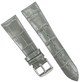 New Watch Band Dark Gray Genuine Leather Alligator Grain (Flat, Short) 20x16MM