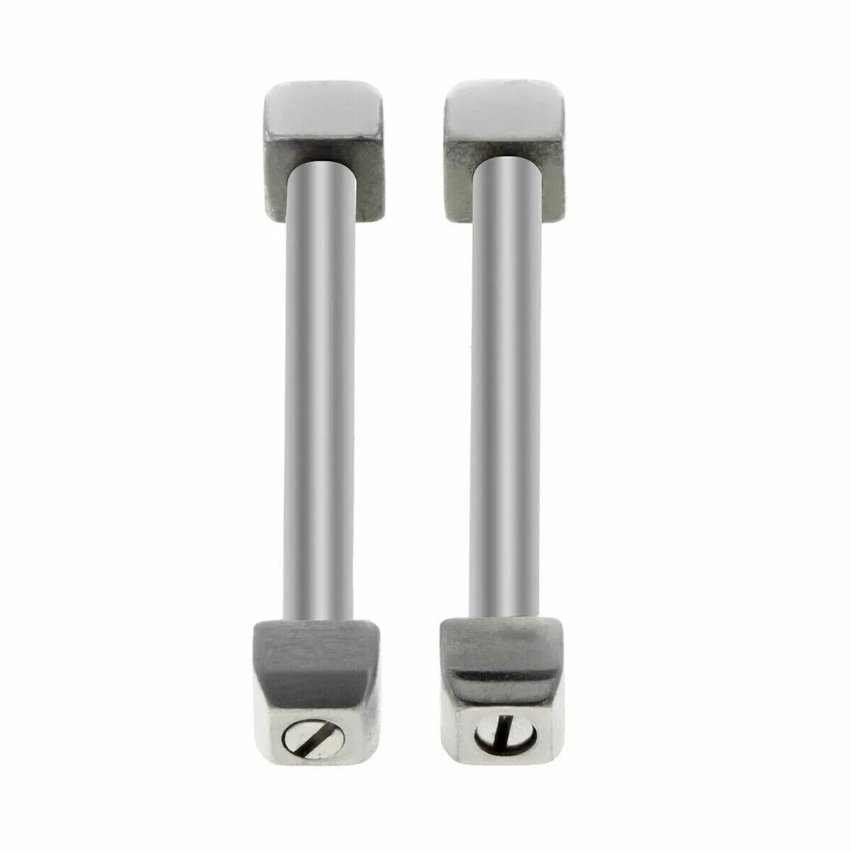 SCREW T-BARS FIT CARTIER PASHA LEATHER BAND /BRACELET LUG FOR 18MM SILVER