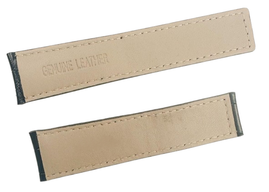 High Quality Black Alligator Style Genuine Leather Band fit to Tag Heuer 22x20m