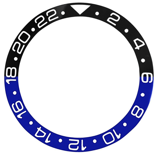 BEZEL INSERTER CERAMIC BLUE/BLACK 39.9x31.9 mm - Universal Jewelers & Watch Tools Inc.
