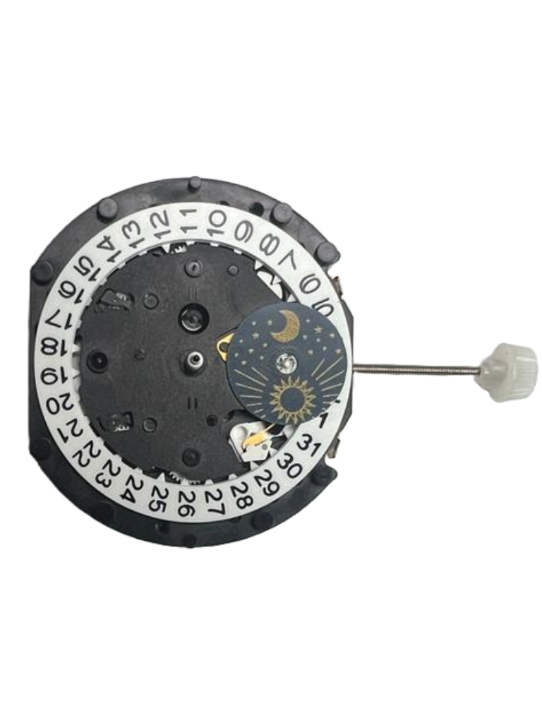Sunon Chinese Multi Function Watch Movement PE90-06 3H and 4EYES Date At 4.30