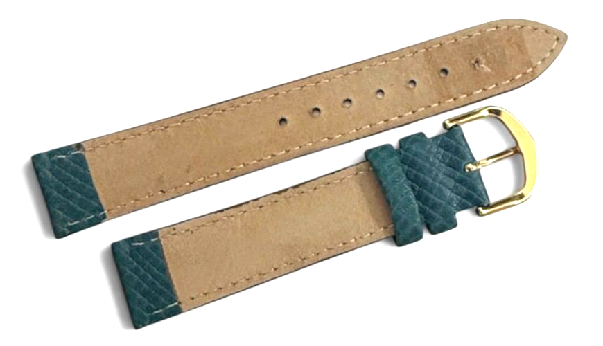 Green Color w/stich padded Band Genuine Leather 18mm