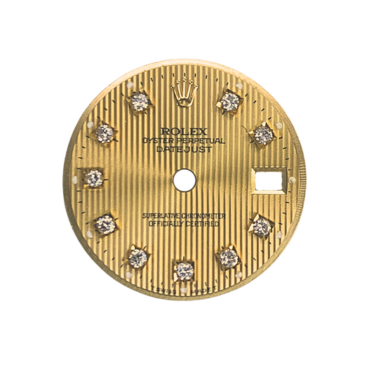 Champagne Stripe Dial 19.8mm for Rolex Datejust 69173 w/ Date Window at 3 –