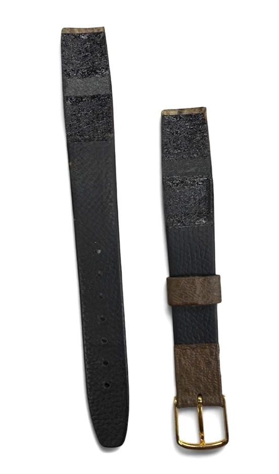 16 mm LADIES BROWN GENUINE SADDLE LEATHER WATCH BAND -OPEN END