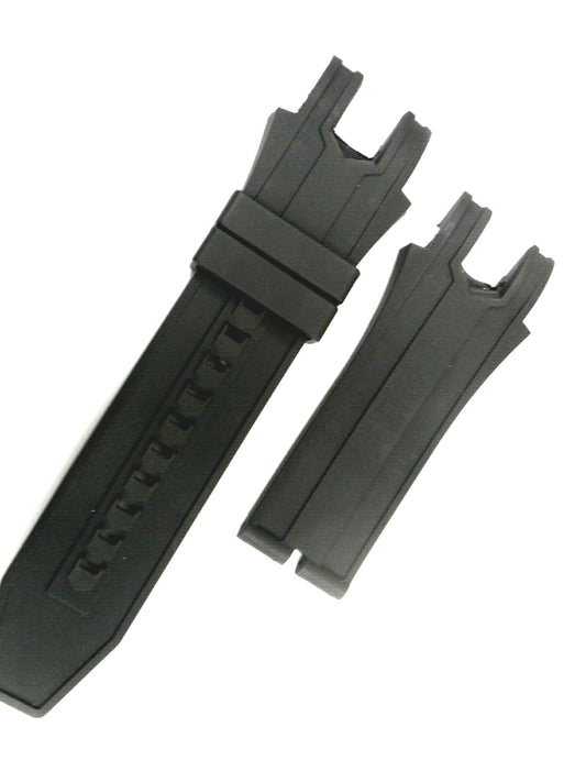 SILICONE RUBBER WATCH BAND FOR INVICTA WATCHES BLACK OF SIZE 26MM