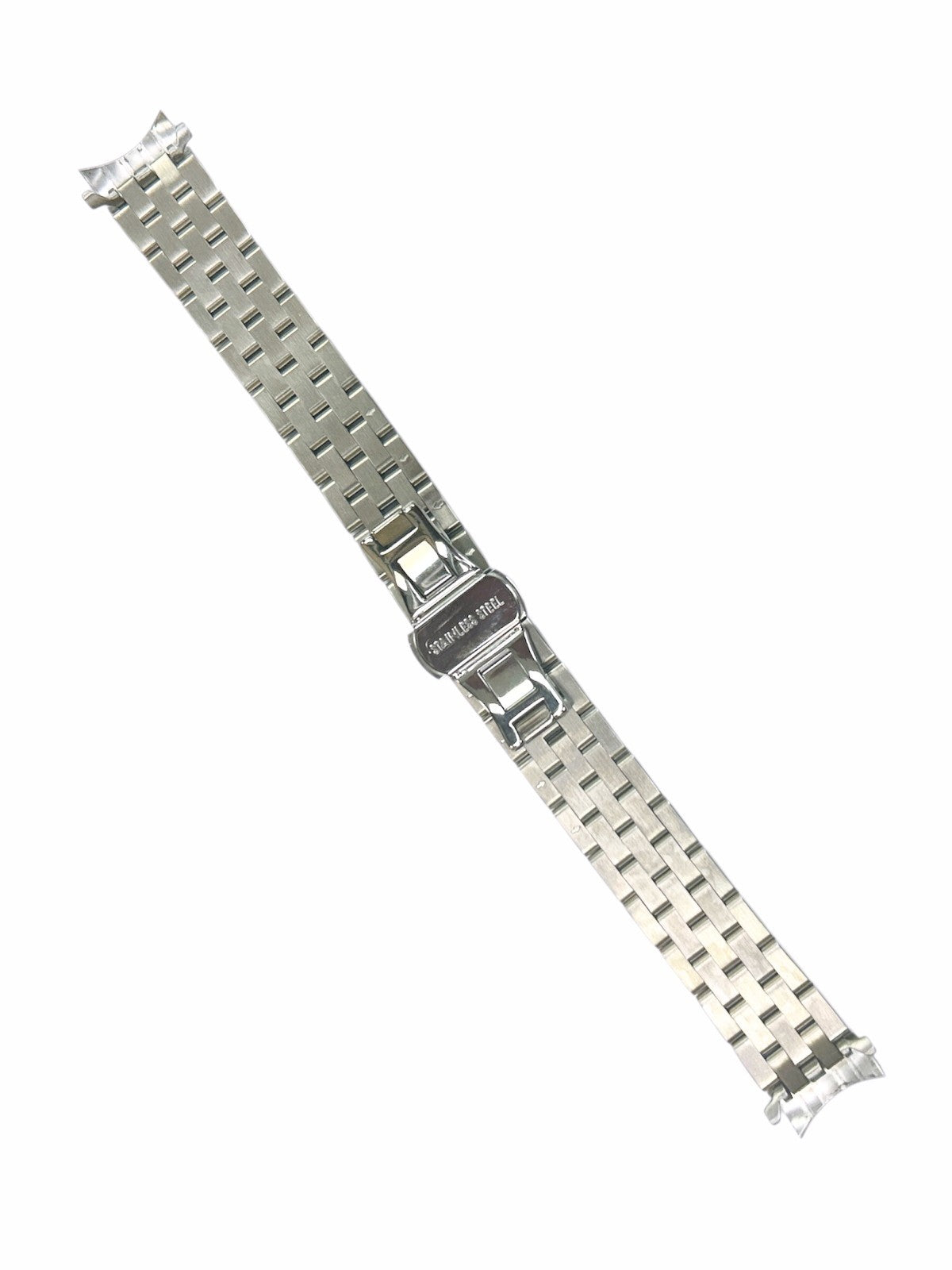 Top Quailty,Stainless Steel Silver-tone Curved end Band 18mm for Highend Watches
