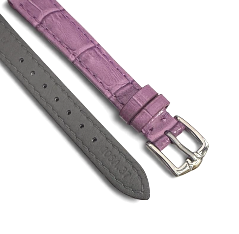 12mm Purple Designer Alligator Genuine Leather Watch Strap Band