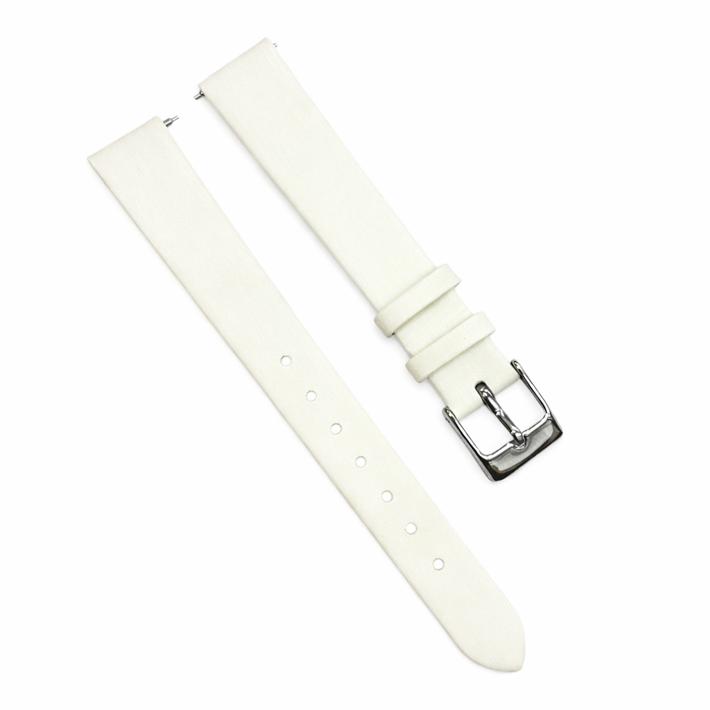 Satin Watch Bands w Quick Release pins White(12mm, 14mm, 16mm, 18mm, 20mm)