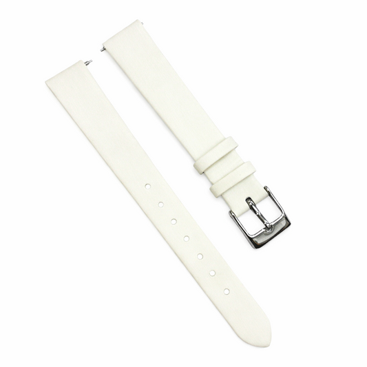 Satin Watch Bands w Quick Release pins White(12mm, 14mm, 16mm, 18mm, 20mm)