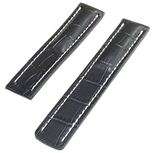 Genuine Leather Watch Band Without Deployment Clasp for Breitling Avenger