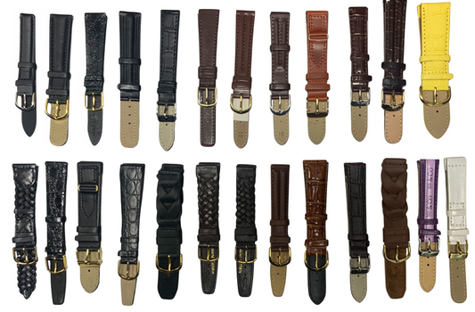 Lot of 25 Assorted Leather Watch Bands – OLD STOCK CLEARANCE SALE MIX SIZES
