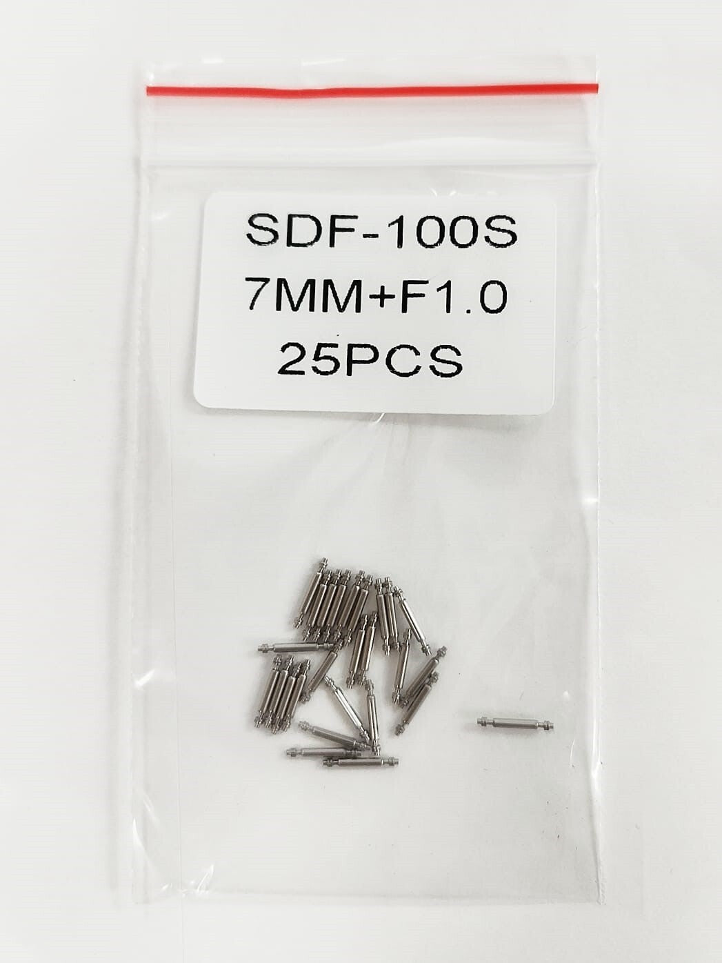 25pcs Stainless Steel Watch Band Spring Bars Strap Link Pins 7mm Thickness 1.0mm