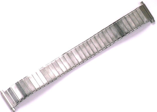 Silver Tone Straight Stretch Watch Band 16 MM to 22 MM Stainless Steel Lot of 5