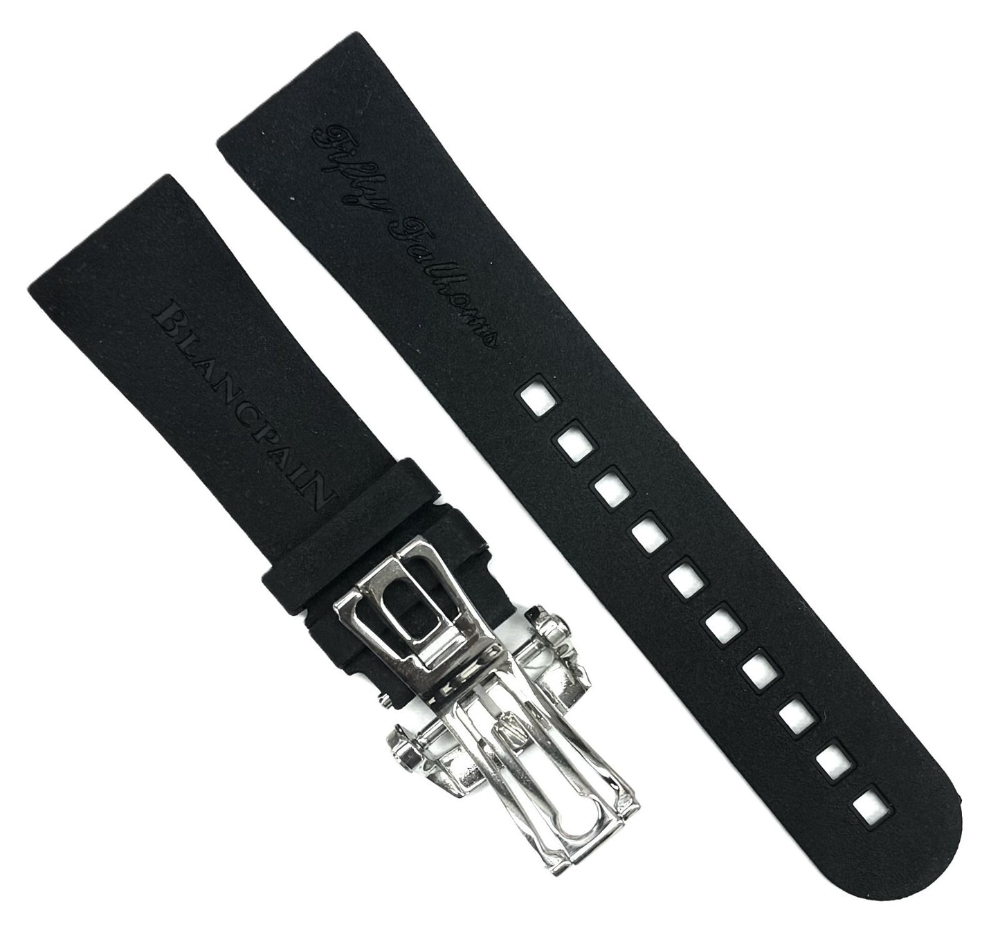 23x17 mm High-Quality Replacement Rubber Watch Band for BLANC PAIN Watches