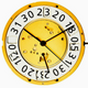 Ronda Quartz Watch Movement 7003L, 3Hand Big Date at 12 Retro at 6