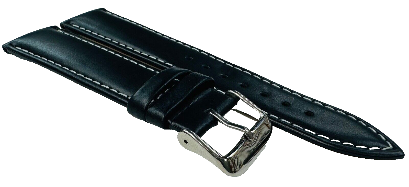 22MM UNIVERSAL WATCH BAND DARK DEEP BLUE GENUINE LEATHER PADDED