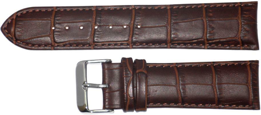 Lot of 6Pcs.Watch Bands 12MM Genuine Leather Alligator Grain Brown, High Quality