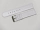 WATCH BAND GENUINE LEATHER WHITE 20MM PLAIN,UNStitched FLAT