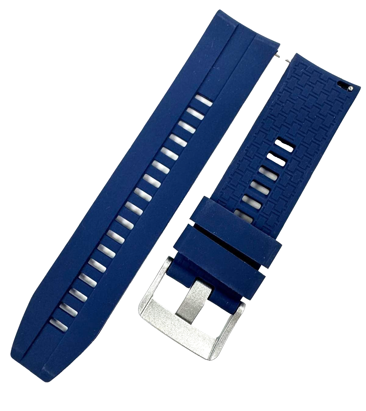 22 MM Rubber Silicone Sports Watch Band Quick Release Pin Navy Blue Color