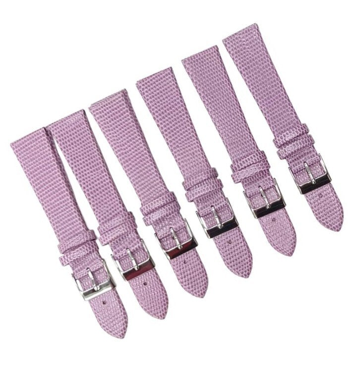 Best Quality Watch Bands Genuine Leather Lizard Grain Flat 12- 24mm