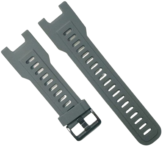 26mm Grey Rubber Watch Strap Band w/ Buckle & Tools