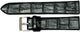 Watch Band Black Genuine Leather Alligator Grain (Flat) 16MM  for Men Watches