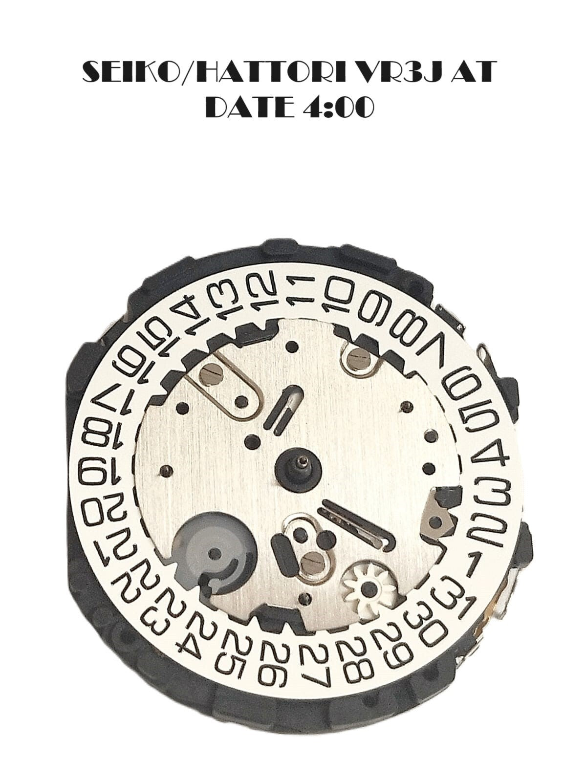 Hattori Watch Movement Quartz VR3J 3 HANDS DATE AT 4.00
