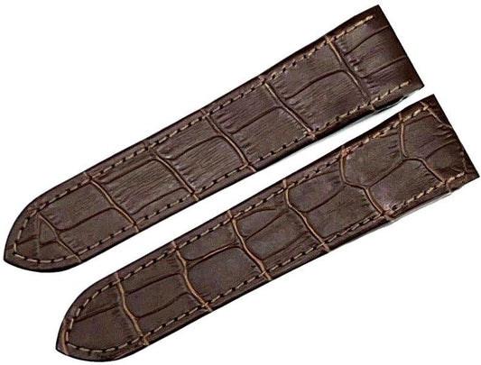 WATCH LEATHER BAND STRAP FOR CARTIER SANTOS 100XL 23MM BROWN WATCH 38MM TOP QLTY - Universal Jewelers & Watch Tools Inc.