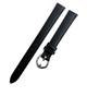 12mm BLACK Genuine Leather Watch Band Strap WITH PINS