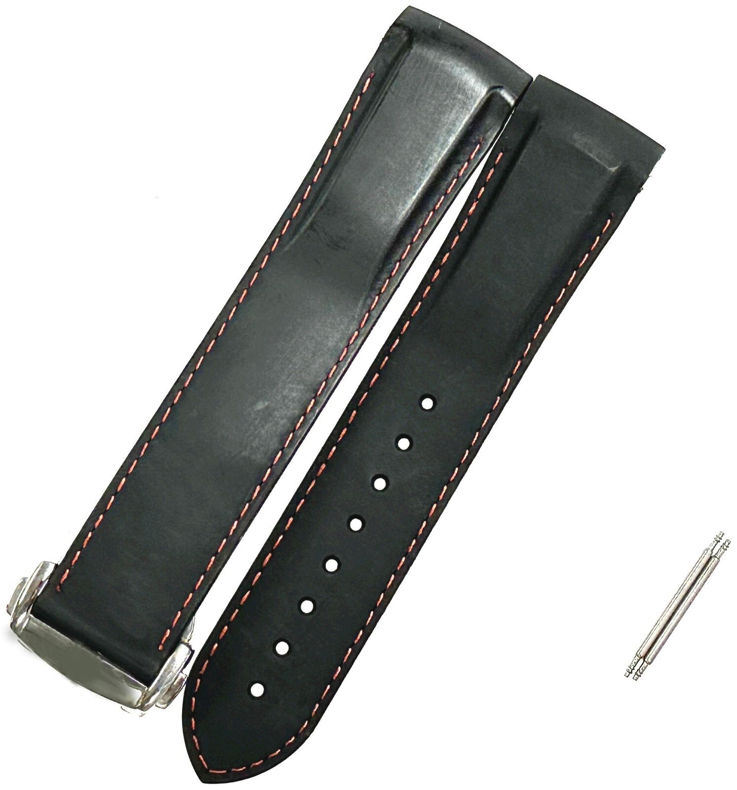 20-22mm Curved End Rubber Diver Strap Band For Omega Seamaster Planet with Clasp