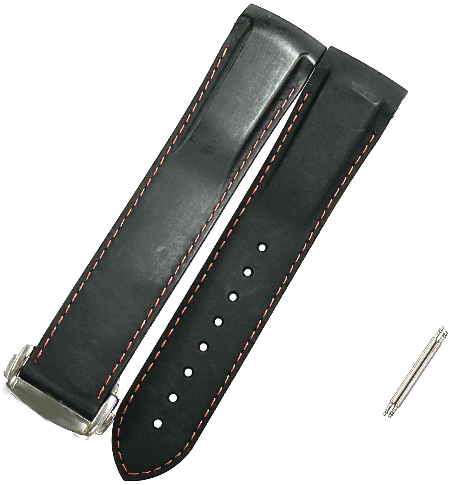 20-22mm Curved End Rubber Diver Strap Band For Omega Seamaster Planet with Clasp