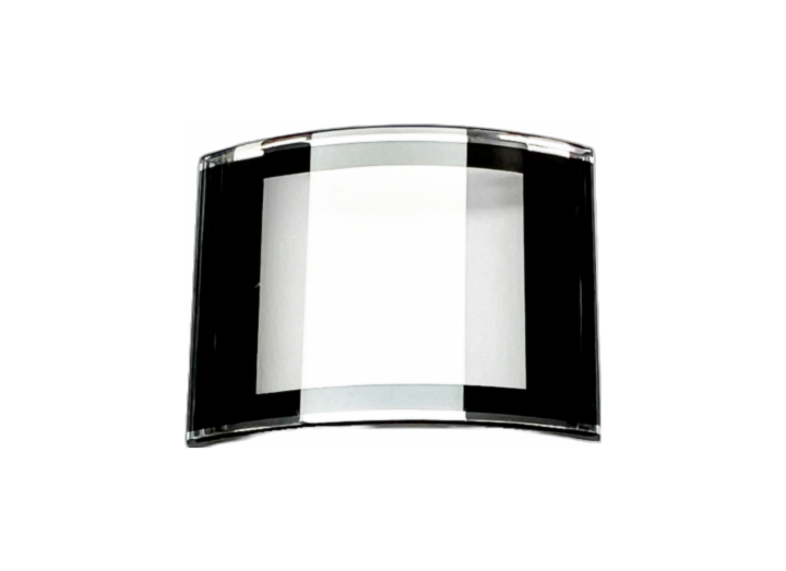 Sapphire Crystal Rado Sharp Edges Black Trim w/Silver lines(30.0×23.4)mm