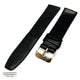 Watch Band Plain Black Genuine Leather (Flat) 18MM XL  for Men Watches