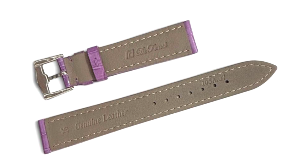 14mm Purple Designer Alligator Genuine calf Leather Watch Strap Band