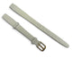 Hirsch black qualitycalf 10 MM open end leather watch band straps-white