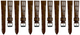 LOT of 6PCS Brown Leather Flat Unstitched Alligator Grain Watch Band Size 18MM