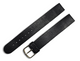 18 mm FLAT BLACK LIZARD STYLE LEATHER GRAIN -Gold-tone Buckle Watch Band