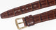 Watch Band Brown Genuine Leather Crocodile Grain Flat,Slim 12mm( A1 Quality)