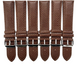 Best Quality Lot of 6 WATCH BAND BROWN GENUINE LEATHER LIZARD GRAIN 24MM XL