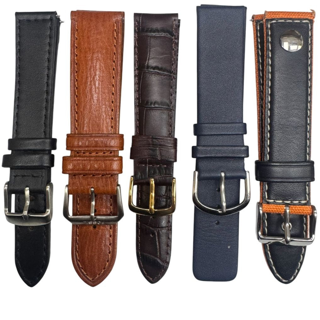 LOT OF 10 WATCH BANDS MIX SIZE STYLE AND COLORS 16-22mm