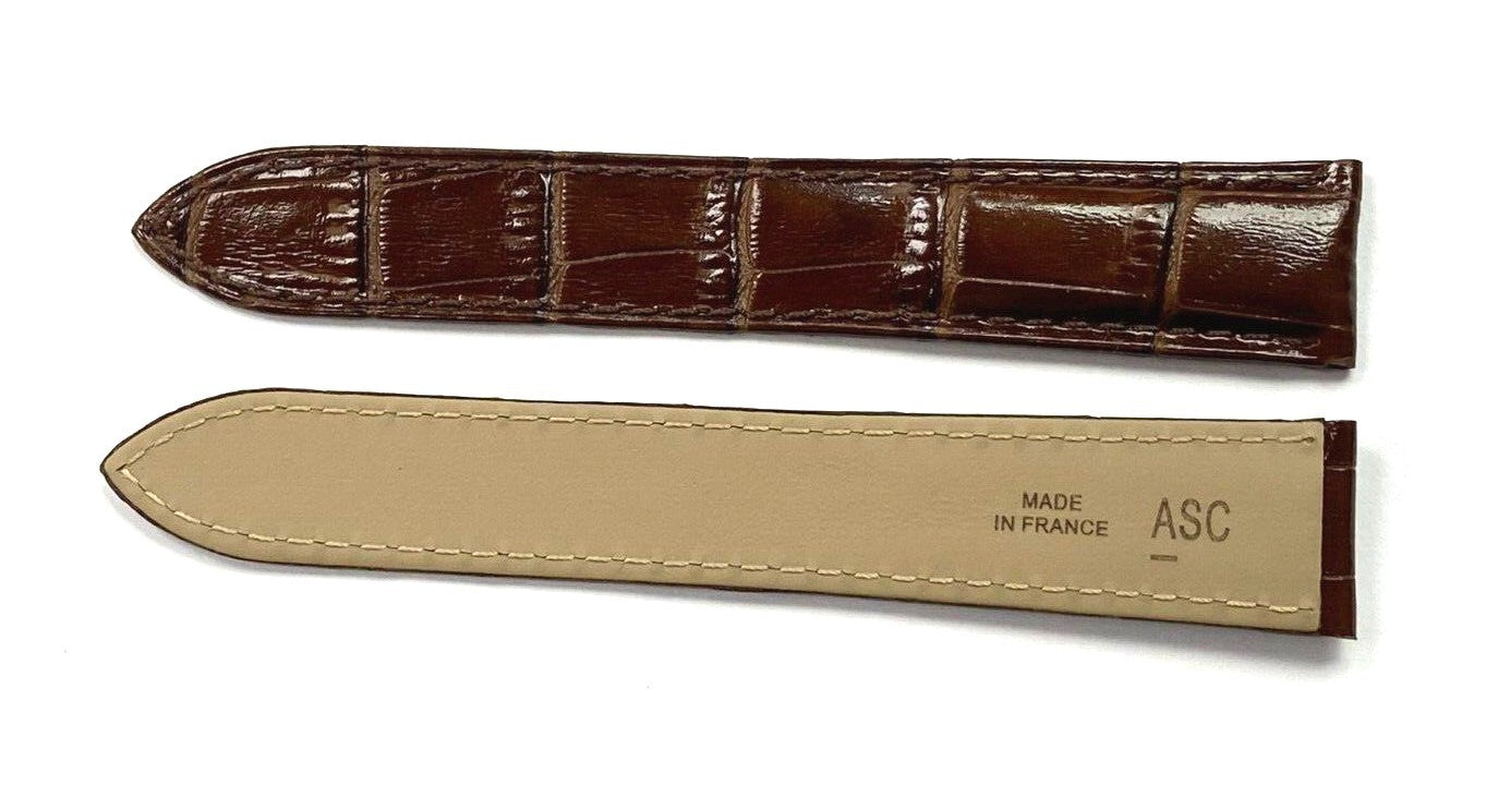 Watch Band Genuine Leather  Alligator Grain  fit Cartier Watch 25.8X20MM