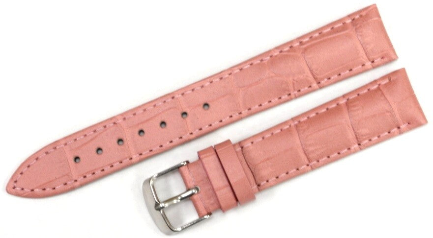 Watch Band Genuine Leather 16,18,20,22,24MM Pink Padded (Excellent Quality)