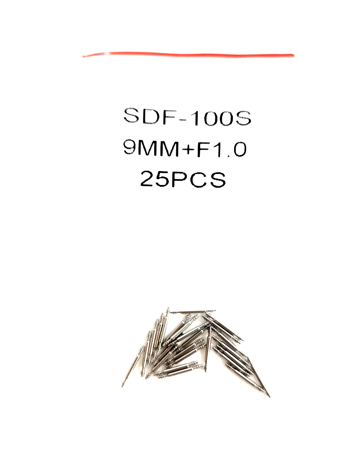 25pcs Stainless Steel Watch Band Spring Bars Strap Link Pins 9mm Thickness 1.0mm