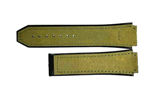 PLAIN LEATHER RUBBER WATCH BAND FOR HUBLOT WATCHES OF SIZE 19X22MM